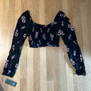 XS wild fable long sleeve crop top, new with tags